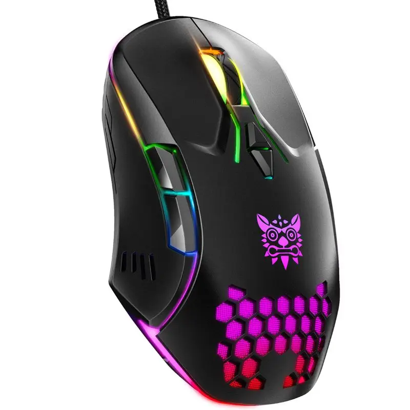 

Free Sample ONIKUMA CW902 Honeycomb Wired Gaming Mouse 6400DPI RGB Light Ergonomics 7 Buttons Optical Mouse