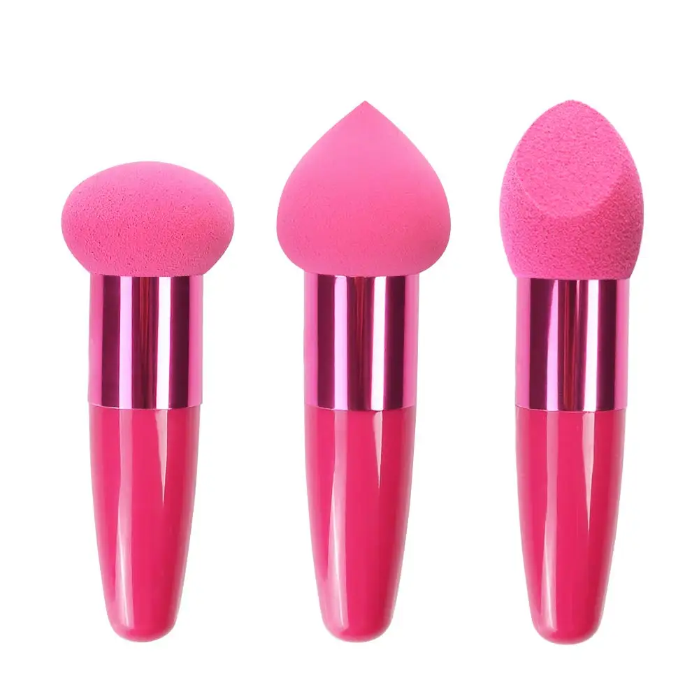 

Make Up Applicator For Liquid Cream Foundation Apply Customized kit of 3pcs Makeup Sponge Blender With Handle