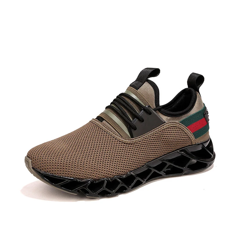 

Wholesale Top Quality Brand Customized TPU Blade Sole Lightweight men Running Walking Air Sport Athletic Sneakers Shoes, Black,gray,brown