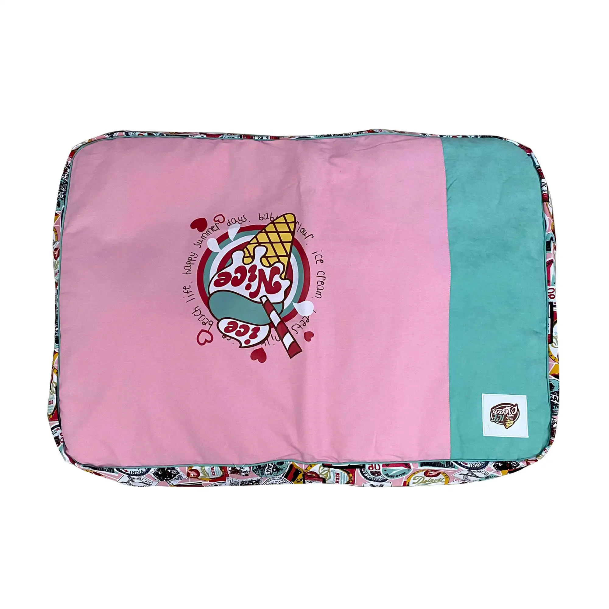 

pink printed soft warm cute pet dog cat bed blanket cover mat