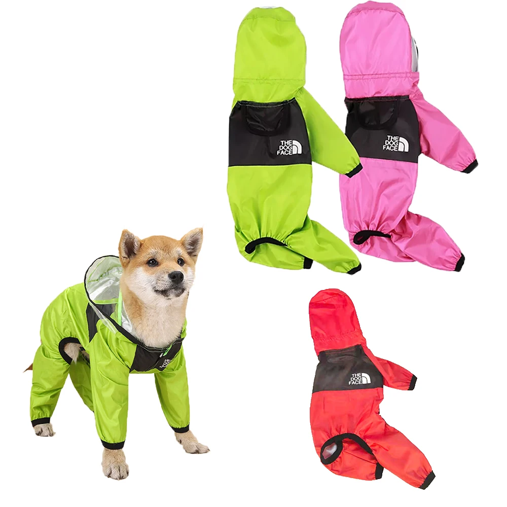 

(3xl/4xl)full Size Dog Clothes Fashion Dog Raincoat Windproof Waterproof Summer PU CLASSIC Winter Jackets Solid Outdoor Wear