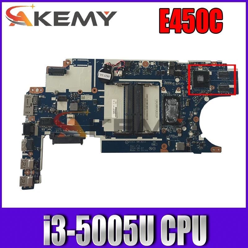 

Original E450 E450C I3-5005U Notebook video card motherboard NM-A211 00UP293 00UP292 For Thinkpad Lenovo laptop motherboard