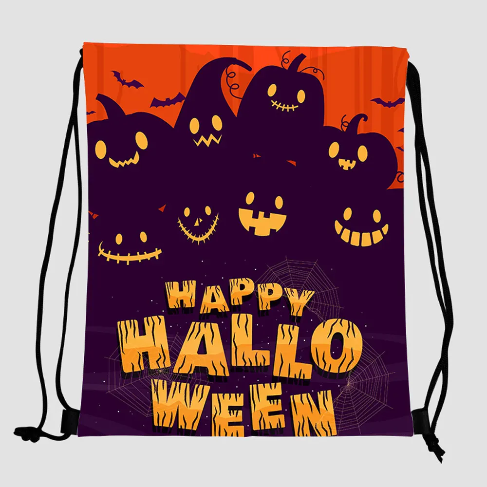 

custom logo Halloween wholesale backpack mochila saco promotional sport drawstring bag