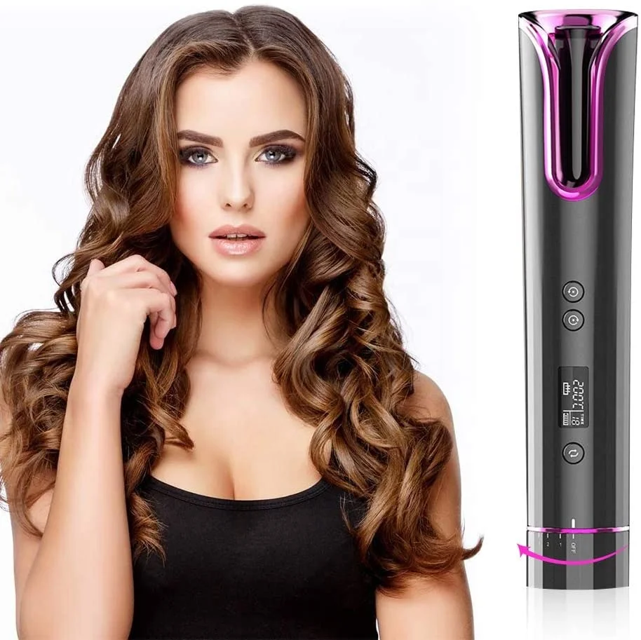 

Professional mini wireless spiral curls hair master curling roller electric ceramic portable usb cordless automatic hair curler, Customized