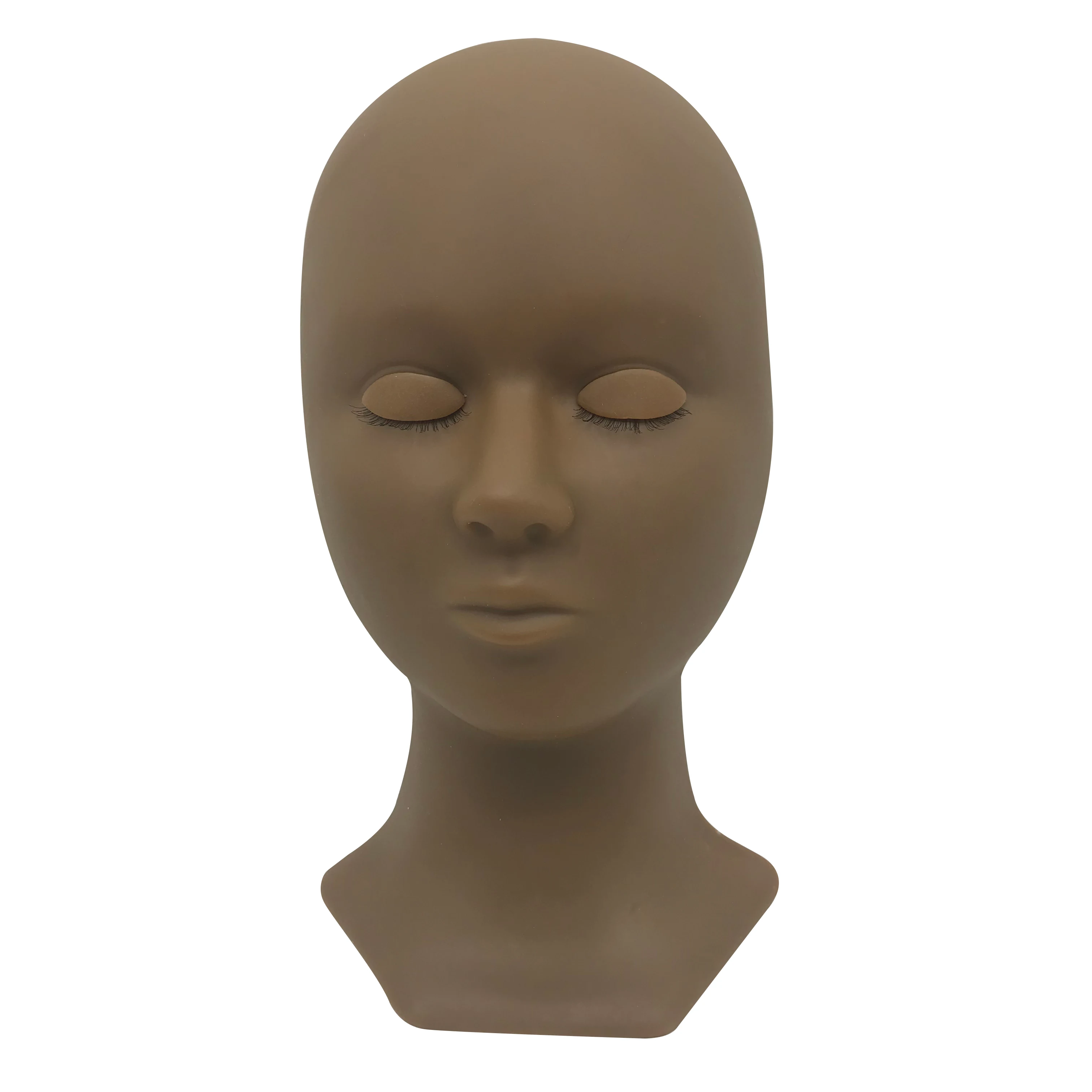 

AMAZING PRICE !! lash training dark skin brown skin black mannequins head with REMOVABLE EYELIDS