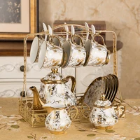 

16 Coffee Cup Set European Bone Porcelain Ceramic Cup and dishes coffee set tea