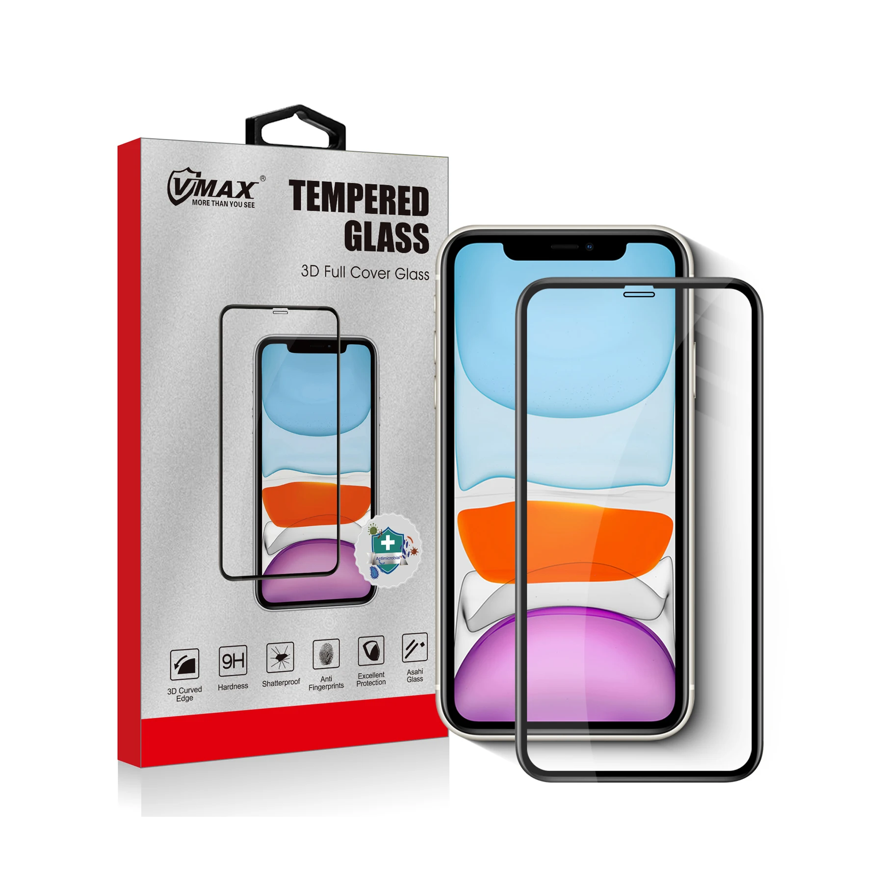 

For iPhone 11 Pro Max Tempered Glass Screen Protector 9H 3D Anti-shatter Film For iPhone X Xr Xs Max 8 7 6 Plus