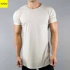 Factory made custom gym 95%cotton 5%Spandex scoop bottom plain mens t shirt