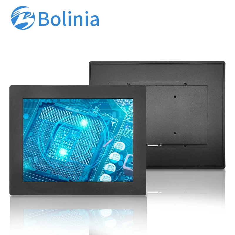 

12 inch 800*600 1024*768 VGA DVI Non touch screen Metal Case TFT Embedded OEM ODM industrial LCD Monitor