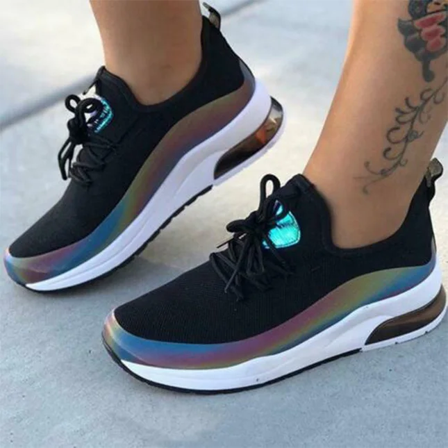 

Wholesale bulk China iridescent women's fashion sport shoes sneakers running sport, White,pink, black