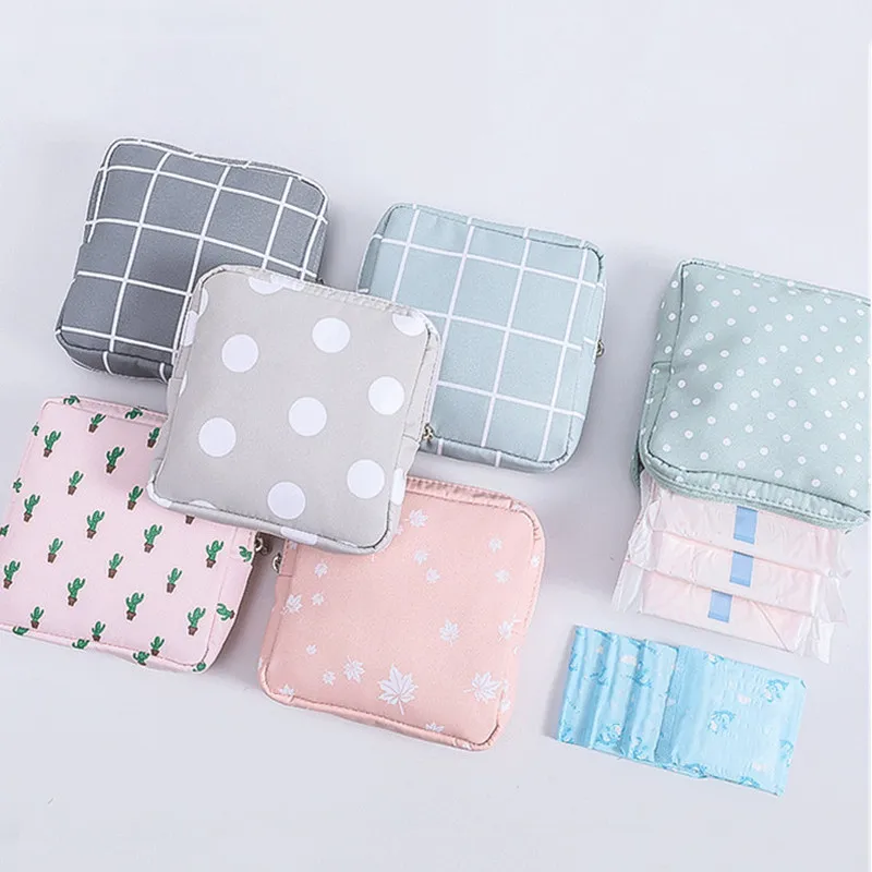 

1pcs Storage Sanitary Pad Pouch Women Napkin Towel Cosmetic Bags Organizer Ladies Makeup Bag Girls Tampon Holder