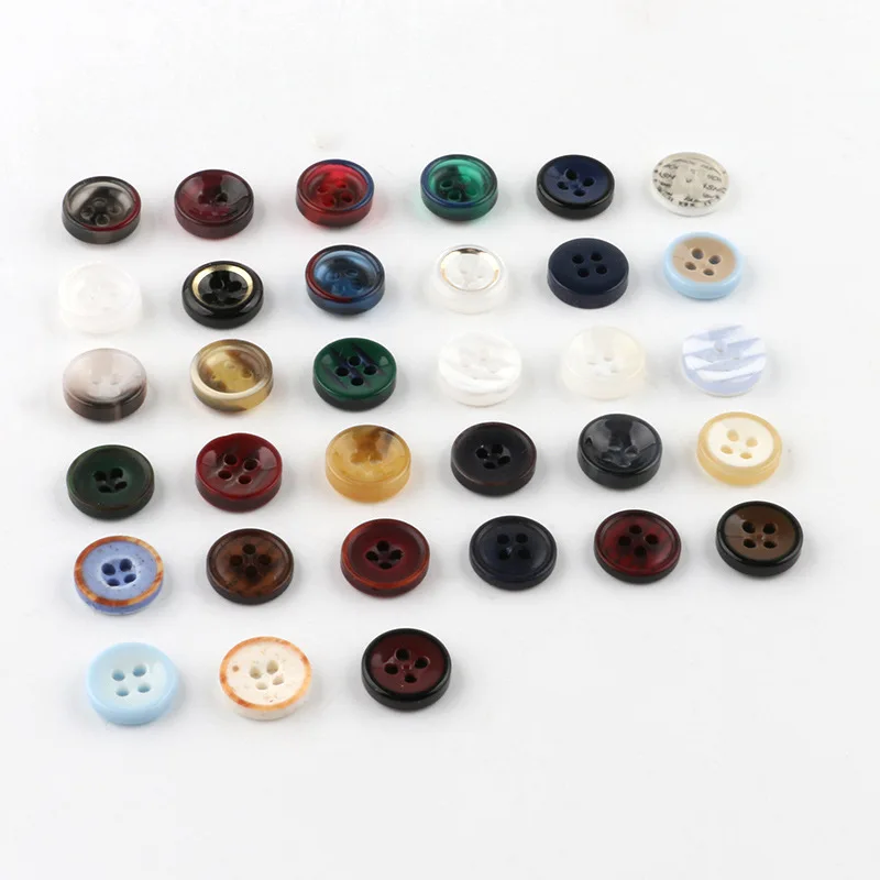 

new fashion design wholesale Popular shirt sewing custom button 4 holes plastic resin button