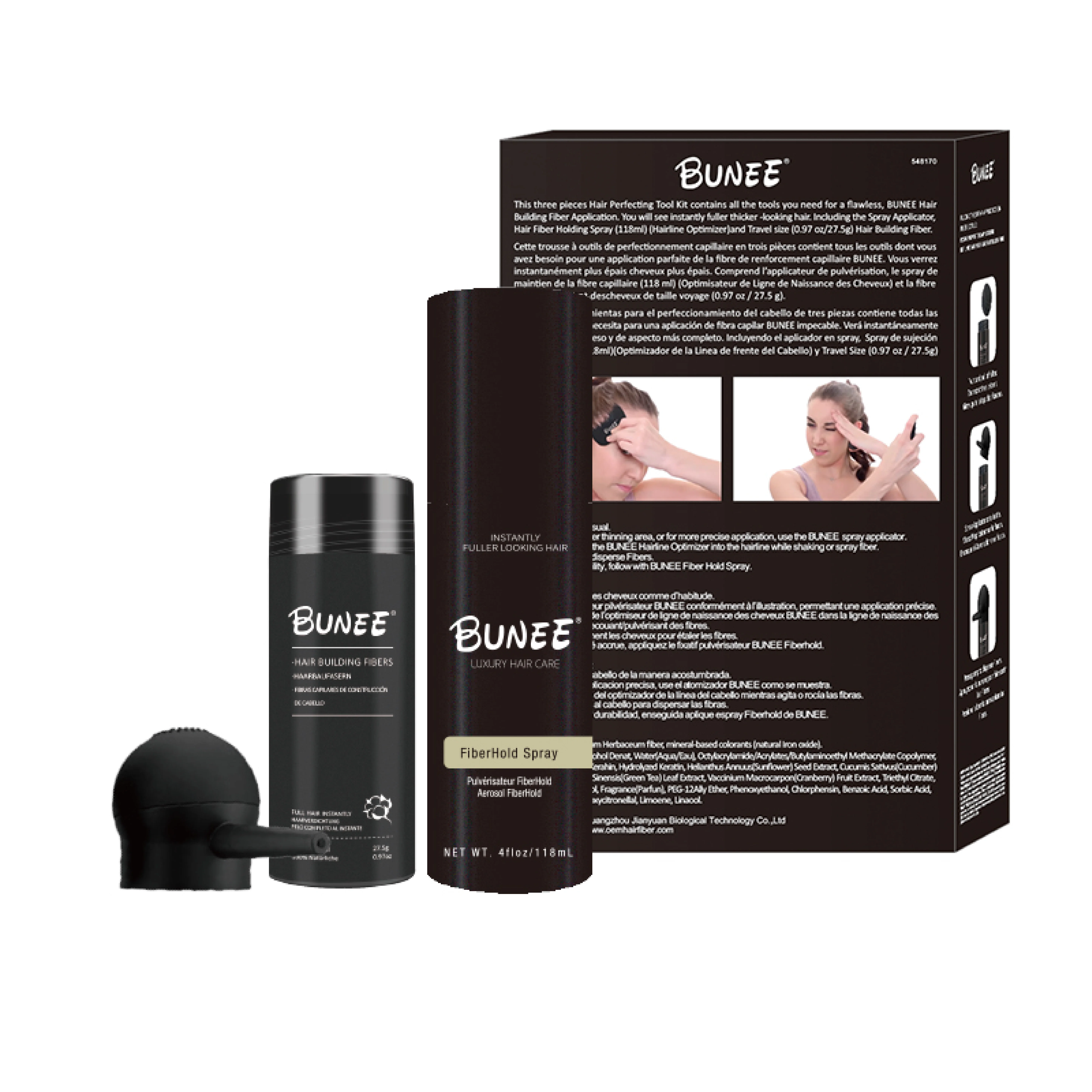 

Bunee Styling Thickening Keratin Hair Building Fiber Kit