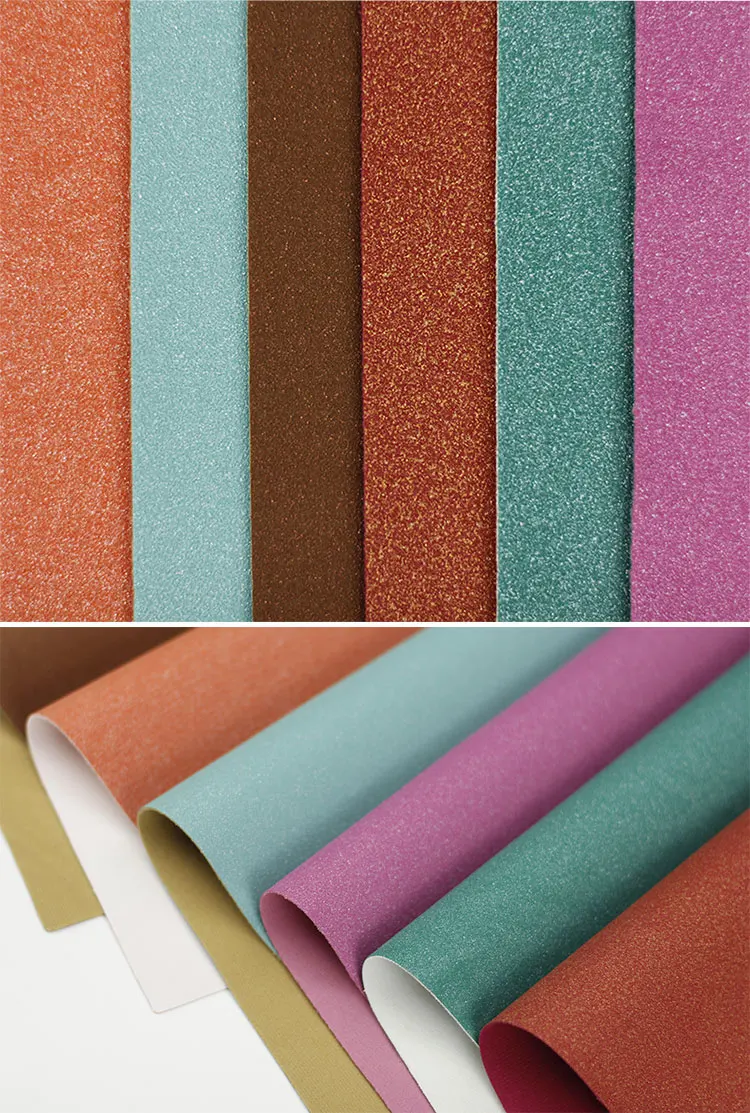 运动鞋的闪亮图案水性人造pu合成皮革卷