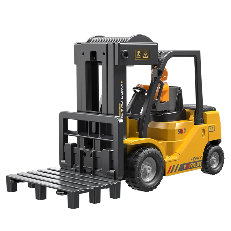 

RC car 1/50 alloy simulation forklift fork truck toy static model die-cast engineering vehicle forklift toys car series for kid