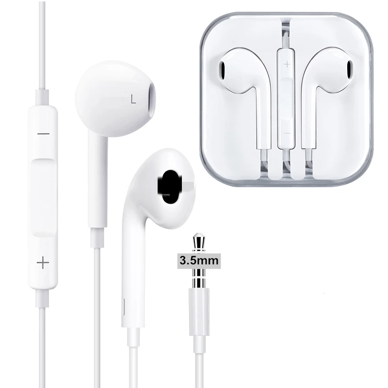 

Oem Original Wired 1.2M Handfree With Mic 3.5MM Headphone For iPhone 4/4s/5/5s/6/6s, White