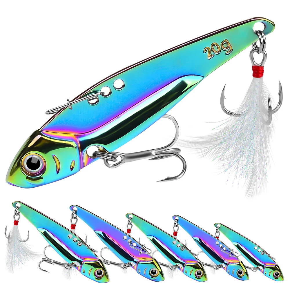 

Jetshark 5g 7g 12g 15g 20g Colorful Spoon Saltwater Sea Bass Saltwater metal Vibration VIB Fishing Lure