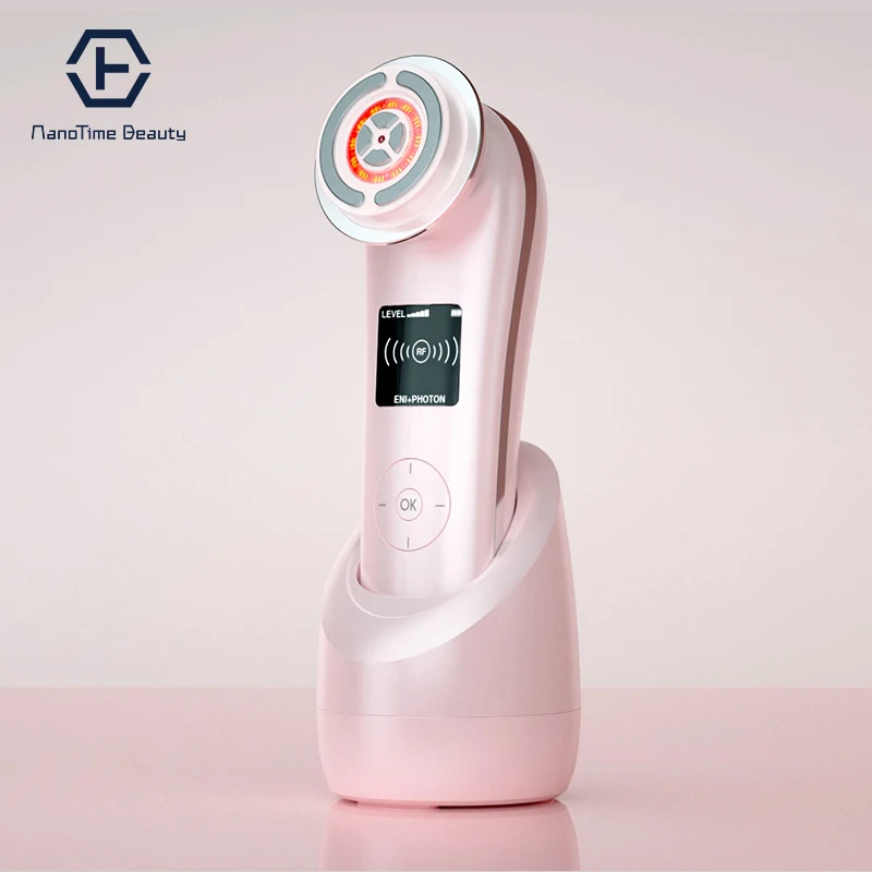 

In stock F82E nanoSkin-E Photon Beauty devices RF EMS Cooling face lifting massage machine