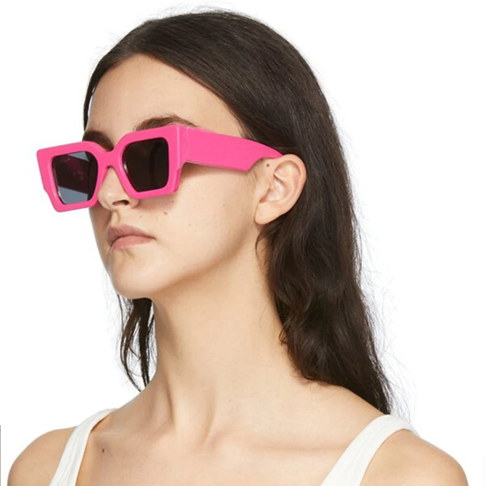 

STORY STY243 Fashion Hot Pink Wide Thick Square Sunglasses Women 2023 Vintage Oversized Tortoiseshell Designer Sun Glasses Men