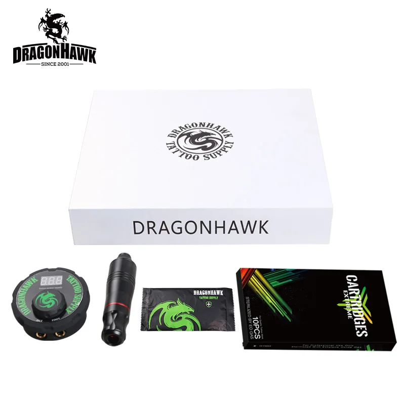 free shipping dragonhawk tattoo machine pen