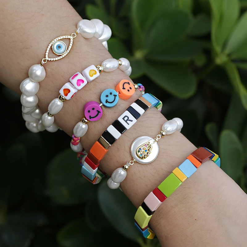 

24K real gold plated high quality 4mm,5mm ,6mm gold ball bead cute smiley face charm bracelet