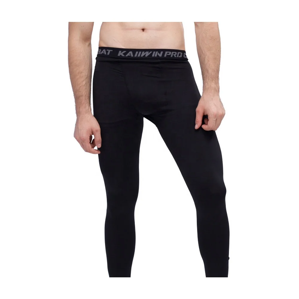 

Mens' compression seamless yoga wear sportswear fitness pants leggings, Black and white
