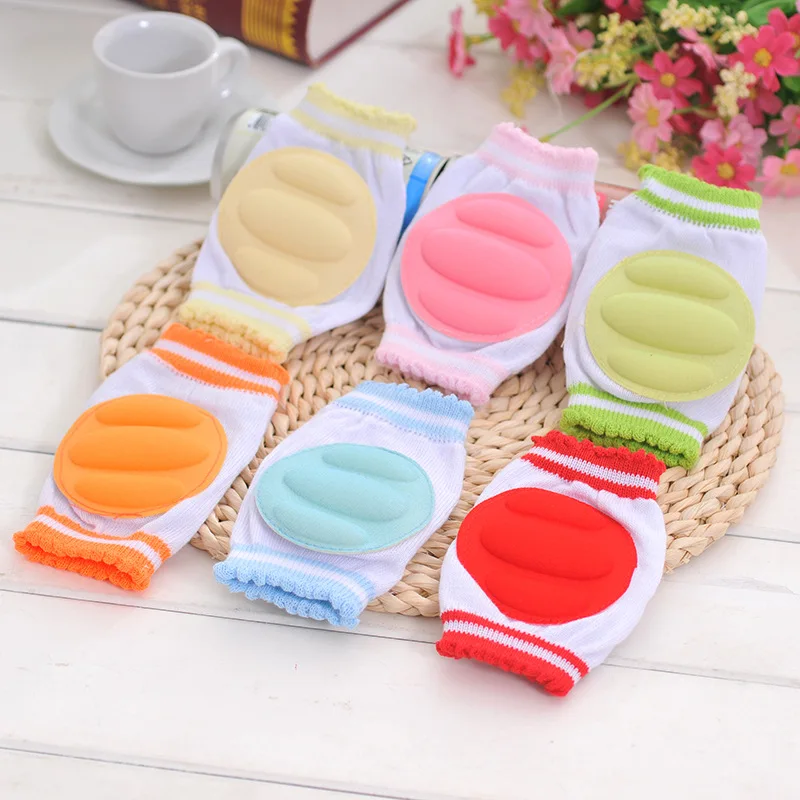 

Manufacture Warm Cute Breathable Anti Slip Brace Baby Safety Crawling Knee Pads Protector, 7colors
