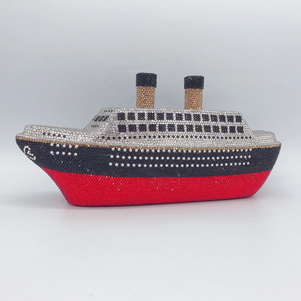 

2021 Small jelly Luxury Rhinestone Boat Shape Ladies Evening Handbag Cross Chain Shoulder Designer Clutch Women Candy Bag Party