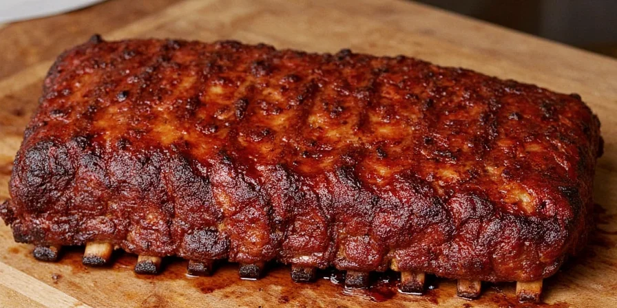 Oven rib temperature and time chart infographic