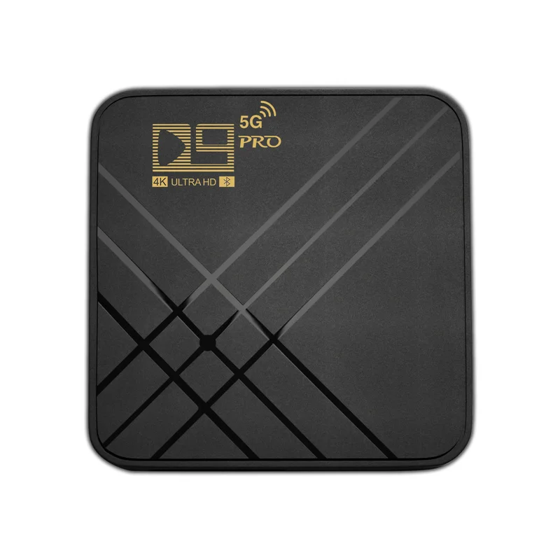 

Hot Selling 4K D9 PRO 5G1G RAM 8G ROM Android 10.0 Smart TV Box D9-J202 Chipset Android Top Set Box, Black