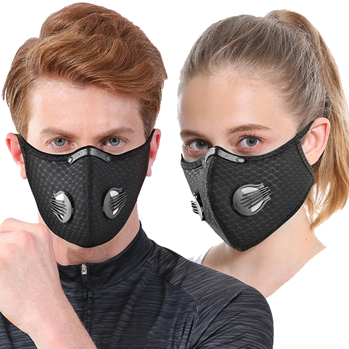 

Anti-dust reusable half men women motorcycle face cover outdoor cycling sports activated carbon filter face covers, As pic or can customized any color