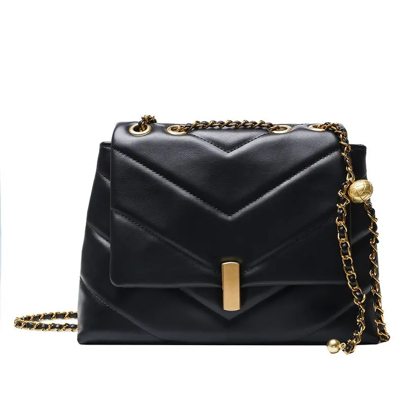 

Vintage Chain Designer PU Leather Crossbody Bags For Women 2021 Trend Handbags
