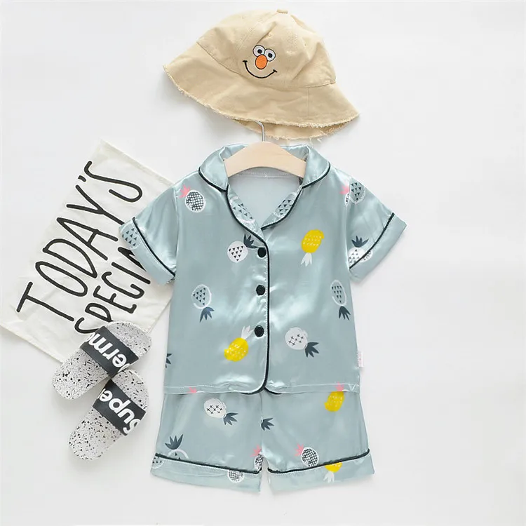 Wholesale Summer Baby Kids Pajamas Sleepwear Clothes Children Girls