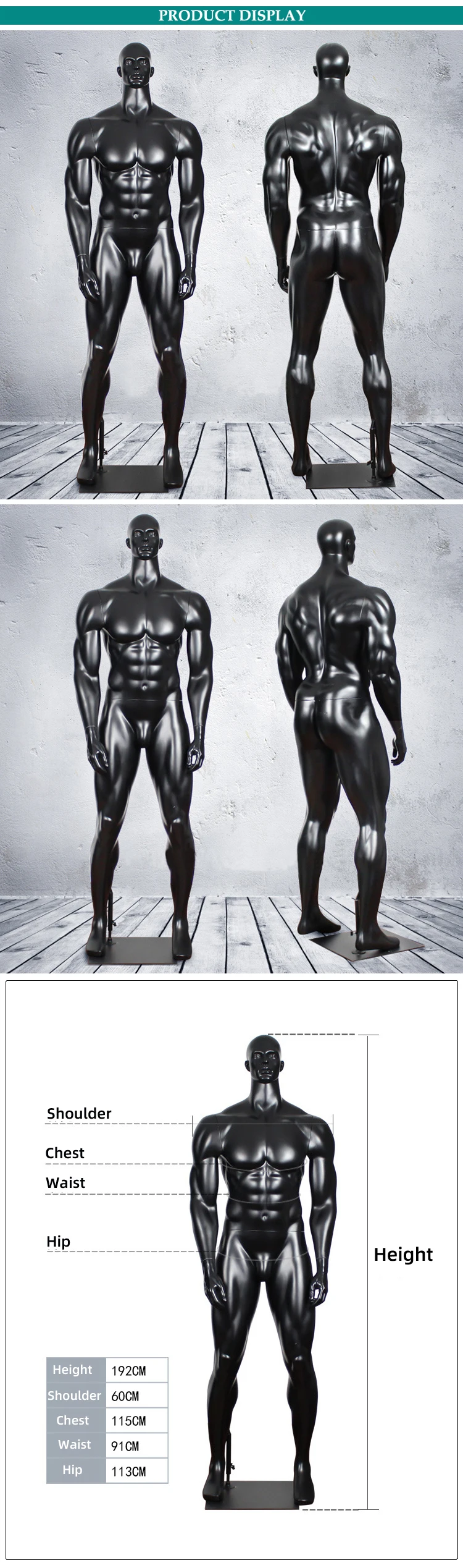 Hot Sale Professional Lower Price Big And Tall Male Mannequins