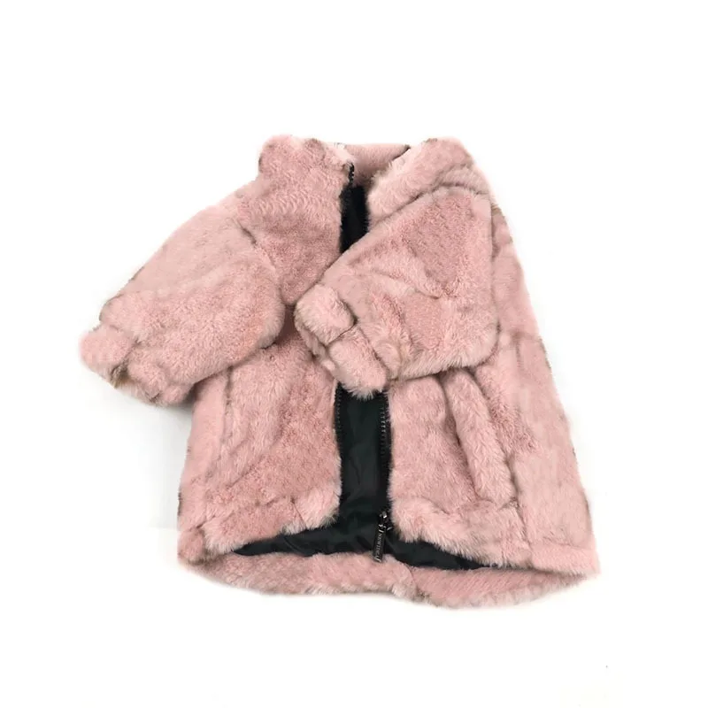 

JXANRY Luxury Logo Fur Dog Coat Fashion Pets Winter Warm Coat Pets Clothes Pet Apparel Popular Dog Three Color Outfit