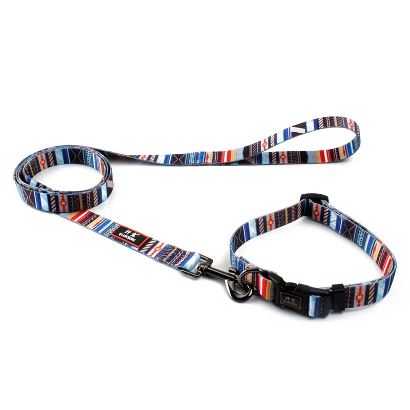

Custom safety pet products print logo dog collar leash, Customized color