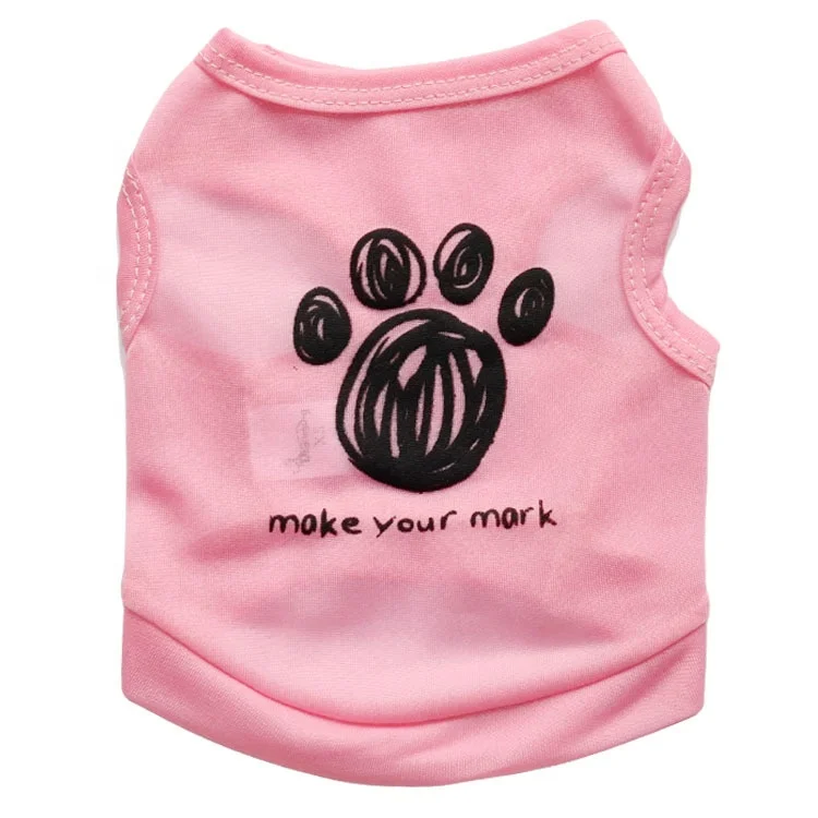 

Summer Pet Clothes Lovely Paw Print Vest For Pet Dog Summer Clothes Wholesale, Picture