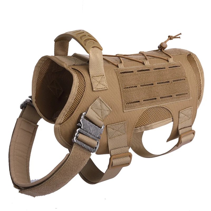 

Adjustable Nylon Tactical Military Pet Dog Vest Outdoor Equipment No Pulling Training Dog Harness