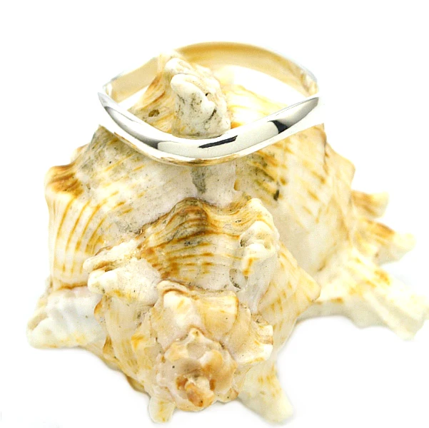

Curved wedding gold wedding 925 sterling silver ring matching plain wonderful gift