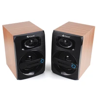 

New Big Bass Hi Fi Sound Speakers 2.0 Wood Bookshelf Design with Volume Control