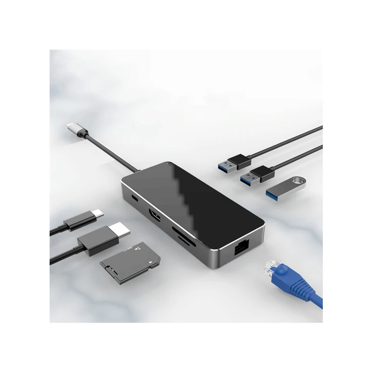 

Factory Cheap Price Usb C Hdtv 8 In 1 Usbc Hub Docking Station for sale, Support oem