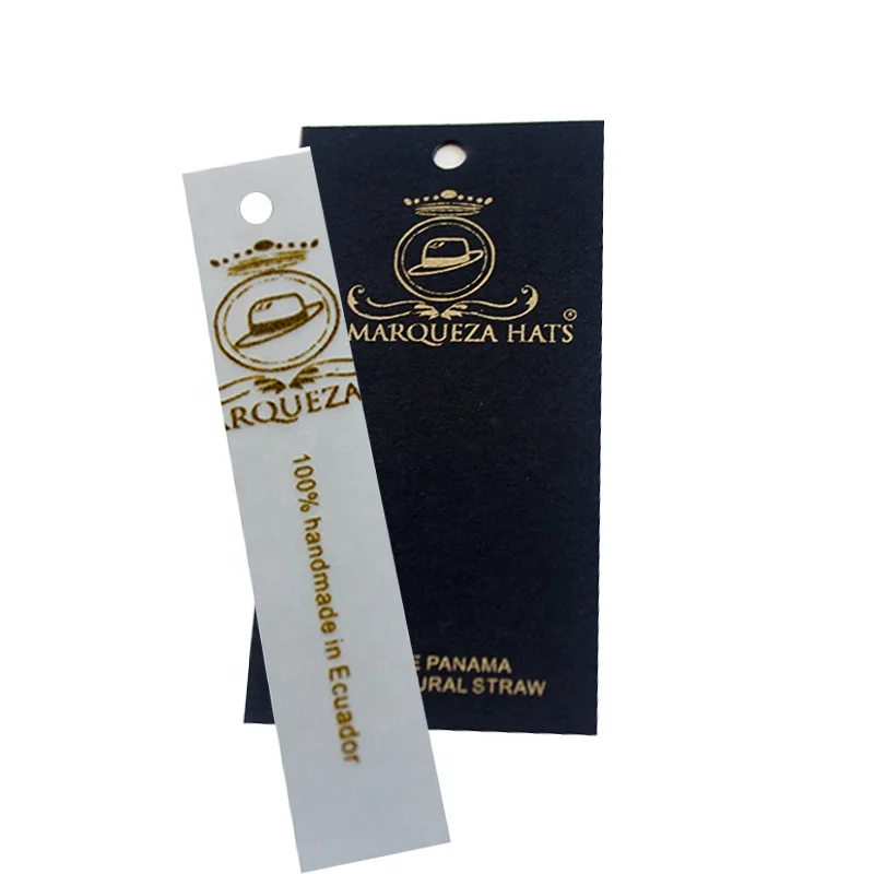 

FSC Golden Hot Stamping Special Paper Custom Clothing Paper Hang Tag Sets