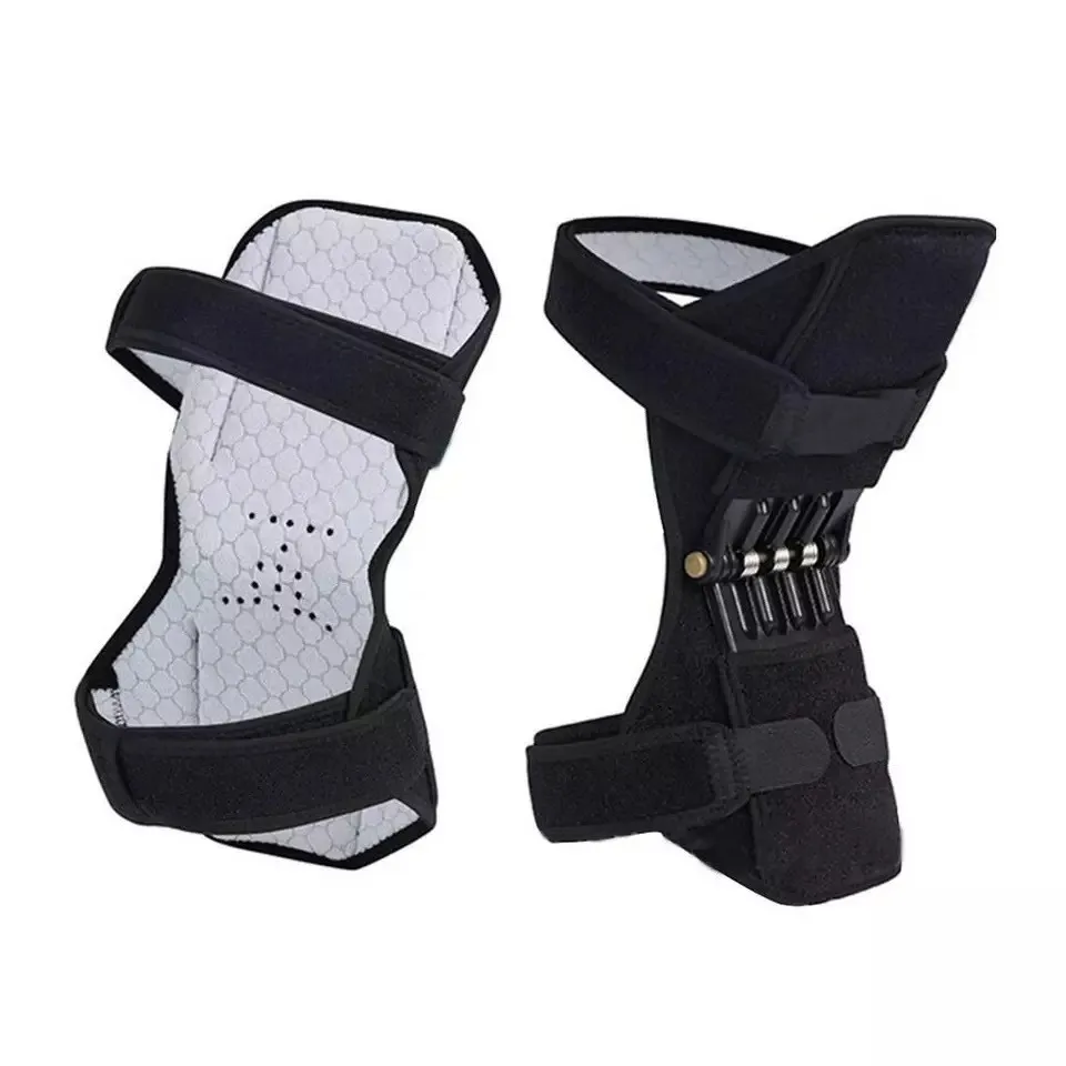 

Amazon hot seller Adjustable Sports Support Protection Massage Knee Brace knee booster, Black, blue