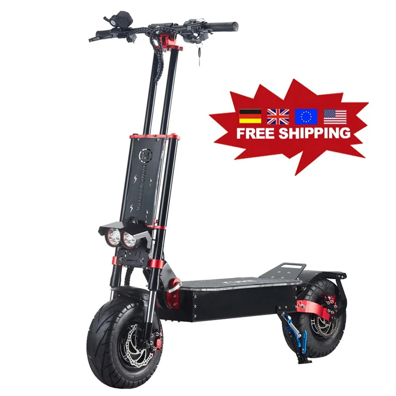 

13 inch Eu Warehouse Free Shipping 60v 30ah powerful 5600w dual motor scooer with acrylic lights electric scooter