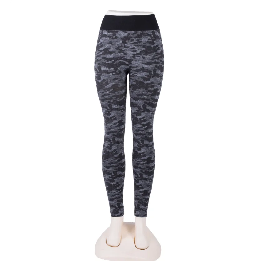

Hot Selling Aliexpress 2020 Custom Women High Waist Buttock Lifting Quick Drying Nine Points Camo Yoga Pants