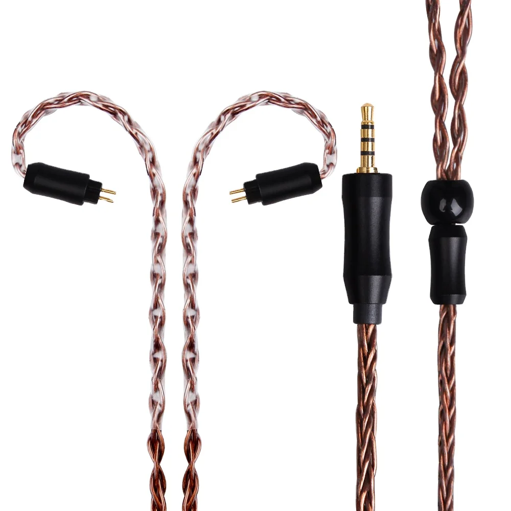 

FDBRO 8 Cores 2.5/3.5/4.4mm Silver Plated Earphone Upgrade Wire Headphone MMCX Cable SE425 SE535 IE80 IM 2Pin 0.78mm A2DC Cable