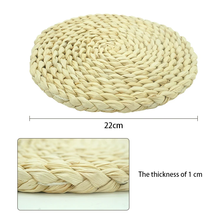 

Classic Dining Table Desk Mat Dish Placemat For Restaurant Straw Rope Placemat, Orange or customized