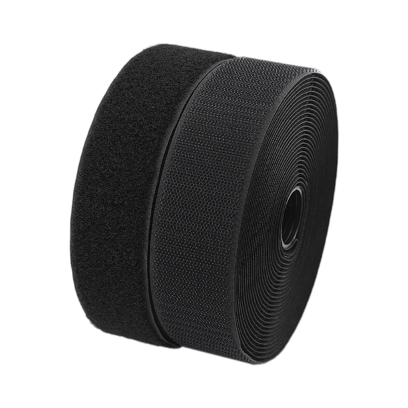 Top Sale Sticky Custom Size Color Sewing-On Black 38mm Plain Hook and Loop Roll
