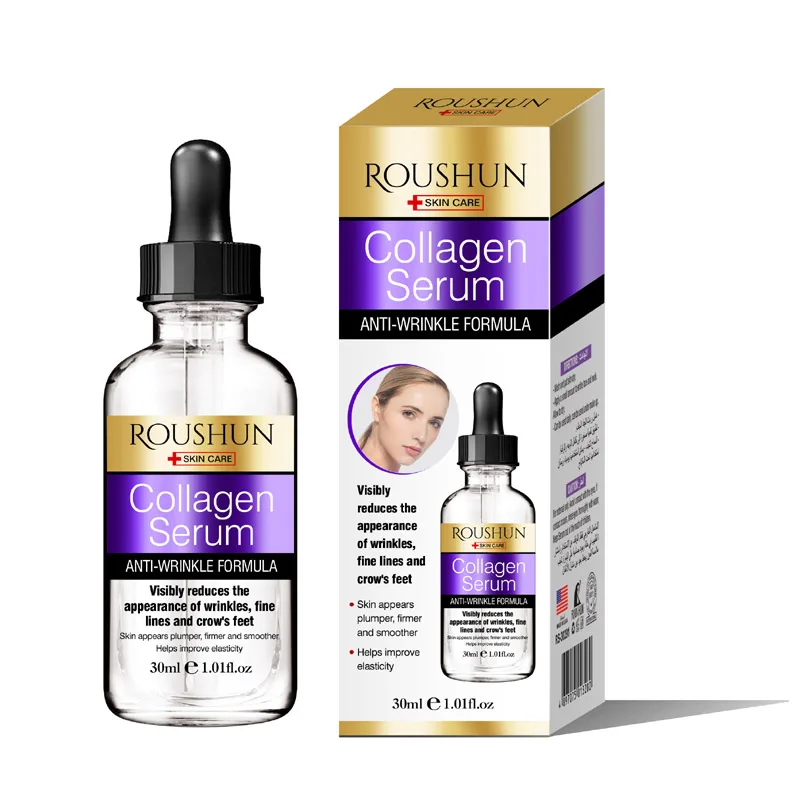 

ROUSHUN Private Label Available Natural Collagen&Hyaluronic Acid Facial Serum | Translucent Skin, Brightening, Anti-aging