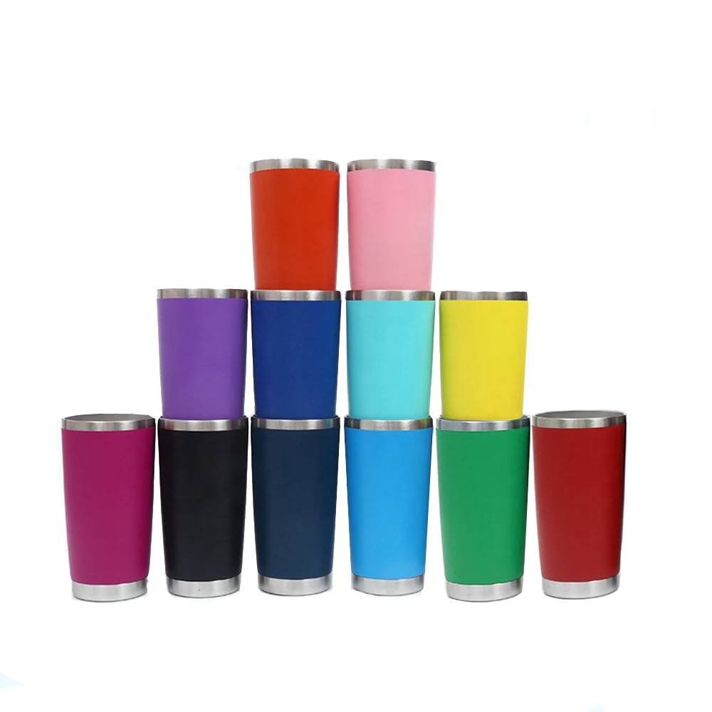 

20OZ Wholesale Custom Stainless Steel water bottle Insulated Double Wall Tumblers Mugs with lids and straw, Customized color